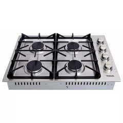 Thor Kitchen 5-Piece Pro Appliance Package - 30" Cooktop, Wall Oven, Under Cabinet Hood, Dishwasher & Refrigerator with Water Dispenser in Stainless Steel