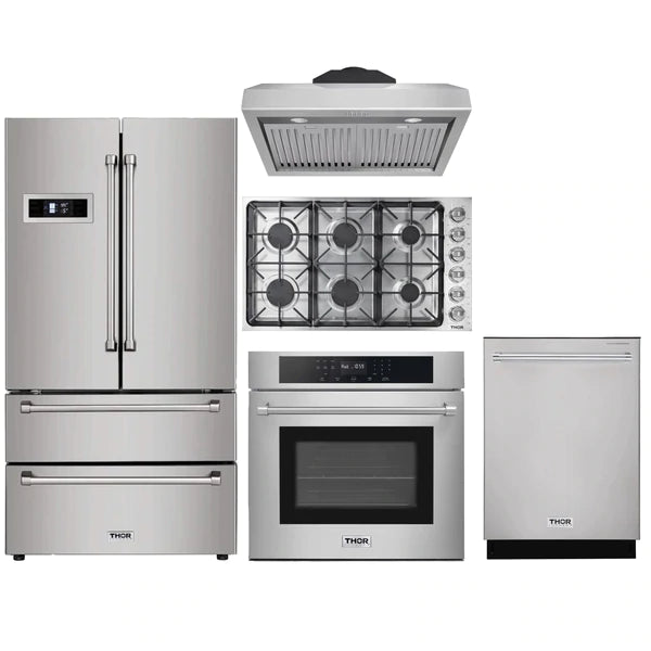 Thor Kitchen 5 Piece Pro Appliance Package 36