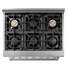 Thor Kitchen 5-Piece Pro Appliance Package - 36" Dual Fuel Range, French Door Refrigerator, Under Cabinet Hood, Dishwasher, and Wine Cooler in Stainless Steel