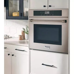 Thor Kitchen 5-Piece Pro Appliance Package - 48" Rangetop, Wall Oven, Pro Wall Mount Hood, Dishwasher & Refrigerator with Water Dispenser in Stainless Steel