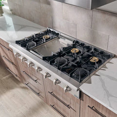 Thor Kitchen 5-Piece Pro Appliance Package - 48" Rangetop, Wall Oven, Pro Wall Mount Hood, Dishwasher & Refrigerator with Water Dispenser in Stainless Steel