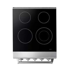 Thor Kitchen 2-Piece Appliance Package - 24" Electric Range and Under Cabinet Hood in Stainless Steel - The Home Selection