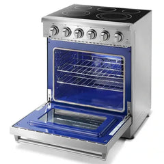 Thor Kitchen 2-Piece Appliance Package - 30" Electric Range and Wall Mounted Range Hood in Stainless Steel - The Home Selection