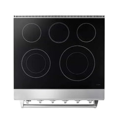 Thor Kitchen 2-Piece Appliance Package - 30" Electric Range and Wall Mounted Range Hood in Stainless Steel - The Home Selection