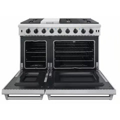 Thor Kitchen 2-Piece Appliance Package - 48" Gas Range & Premium Hood in Stainless Steel - The Home Selection