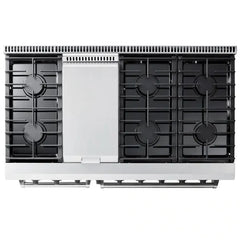 Thor Kitchen 2-Piece Appliance Package - 48" Gas Range & Premium Hood in Stainless Steel - The Home Selection
