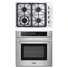 Thor Kitchen 2-Piece Pro Appliance Package - 30" Cooktop & Wall Oven in Stainless Steel - The Home Selection