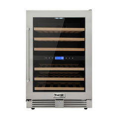 Thor Kitchen 24 Inch Dual Zone Indoor/Outdoor Wine Cooler, 46 Wine Bottle Capacity - TWC2401DO - The Home Selection