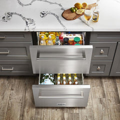 Thor Kitchen 24 Inch Indoor Outdoor Refrigerator Drawer in Stainless Steel - TRF2401U - The Home Selection