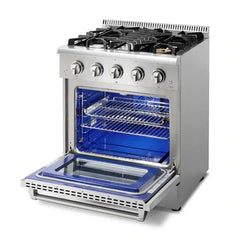 Thor Kitchen 3-Piece Pro Appliance Package - 30" Gas Range, Dishwasher & Refrigerator in Stainless Steel - The Home Selection