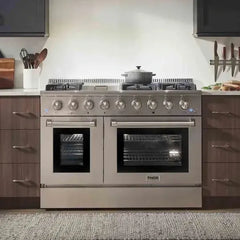 Thor Kitchen 3-Piece Pro Appliance Package - 48" Gas Range, Dishwasher & Refrigerator in Stainless Steel - The Home Selection