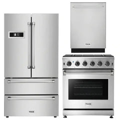 Thor Kitchen 30 in. Natural Gas Range, 36 in. Refrigerator & 24 in. Dishwasher - The Home Selection