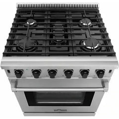 Thor Kitchen 30 in. Natural Gas Range, 36 in. Refrigerator with Water and Ice Dispenser & 24 in. Dishwasher - The Home Selection