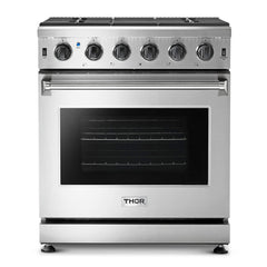 Thor Kitchen 30 Inch Gas Range in Stainless Steel - LRG3001U - The Home Selection