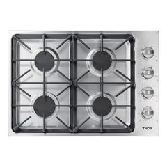 Thor Kitchen 30 Inch Professional Drop-In Gas Cooktop with Four Burners in Stainless Steel - TGC3001 - The Home Selection