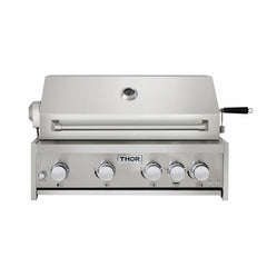 Thor Kitchen 32 Inch 4-Burner Gas BBQ Grill with Rotisserie in Stainless Steel - MK04SS304 - The Home Selection