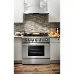 Thor Kitchen 36 in. Natural Gas Range & 36 in. Range Hood Professional Package - The Home Selection