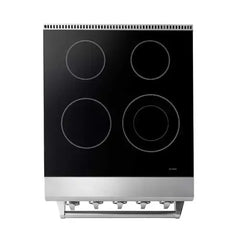 Thor Kitchen 4-Piece Appliance Package - 24-Inch Electric Range, Refrigerator with Water Dispenser, Dishwasher, & Microwave Drawer in Stainless Steel - The Home Selection