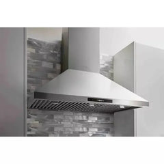 Thor Kitchen 4-Piece Appliance Package - 36" Gas Range, French Door Refrigerator, Wall Mount Hood, and Dishwasher in Stainless Steel - The Home Selection
