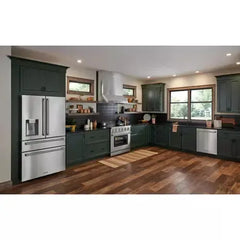 Thor Kitchen 4-Piece Appliance Package - 36-Inch Electric Range, Refrigerator with Water Dispenser, Under Cabinet Hood, & Dishwasher in Stainless Steel - The Home Selection