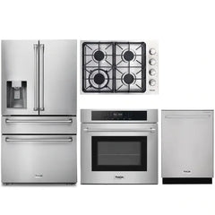 Thor Kitchen 4-Piece Pro Appliance Package - 30" Cooktop, Wall Oven, Dishwasher & Refrigerator with Water Dispenser in Stainless Steel - The Home Selection