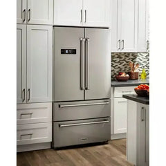 Thor Kitchen 4-Piece Pro Appliance Package - 30" Dual Fuel Range, French Door Refrigerator, Dishwasher, and Microwave Drawer in Stainless Steel - The Home Selection