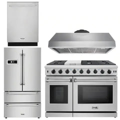Thor Kitchen 48 in. Propane Gas Range 4 Piece Professional Package - The Home Selection