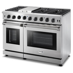 Thor Kitchen 48 Inch Gas Range in Stainless Steel - LRG4807U - The Home Selection