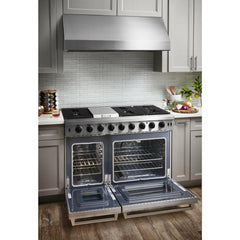 Thor Kitchen 48 Inch Gas Range in Stainless Steel - LRG4807U - The Home Selection