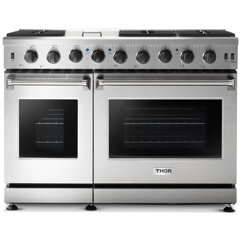 Thor Kitchen 48 Inch Gas Range in Stainless Steel - LRG4807U - The Home Selection