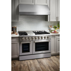 Thor Kitchen 48 Inch Professional Dual Fuel Range in Stainless Steel - HRD4803U - The Home Selection