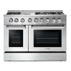 Thor Kitchen 48 Inch Professional Dual Fuel Range in Stainless Steel - HRD4803U - The Home Selection