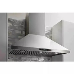 Thor Kitchen 5-Piece Pro Appliance Package - 36" Cooktop, Wall Oven, Wall Mount Hood, Dishwasher & Refrigerator with Water Dispenser in Stainless Steel - The Home Selection