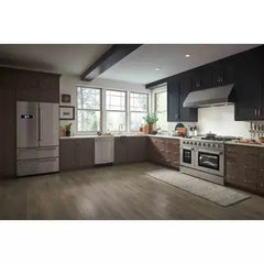 Thor Kitchen 5-Piece Pro Appliance Package - 48-Inch Gas Range, Refrigerator with Water Dispenser, Dishwasher, & Wine Cooler in Stainless Steel - The Home Selection
