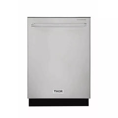Thor Kitchen 5-Piece Pro Appliance Package - 48" Rangetop, Wall Oven, Premium Hood, Dishwasher & Refrigerator in Stainless Steel - The Home Selection