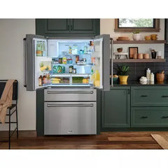 Thor Kitchen 5-Piece Pro Appliance Package - 48" Rangetop, Wall Oven, Pro Wall Mount Hood, Dishwasher & Refrigerator with Water Dispenser in Stainless Steel - The Home Selection