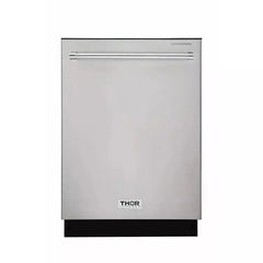 Thor Kitchen 6-Piece Appliance Package - 48-Inch Gas Range, Wall Oven, Pro Wall Mount Hood, Refrigerator with Water Dispenser, Dishwasher, Microwave Drawer, & Wine Cooler in Stainless Steel - The Home Selection