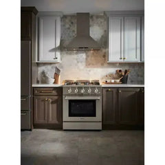 Thor Kitchen 6-Piece Pro Appliance Package - 30-Inch Dual Fuel Range, Refrigerator with Water Dispenser, Wall Mount Hood, Dishwasher, Microwave Drawer, & Wine Cooler in Stainless Steel - The Home Selection