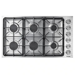 Thor Kitchen 6-Piece Pro Appliance Package - 36" Cooktop, Wall Oven, Under Cabinet Hood, Refrigerator, Dishwasher & Microwave Drawer in Stainless Steel - The Home Selection