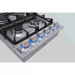 Thor Kitchen 6-Piece Pro Appliance Package - 36" Cooktop, Wall Oven, Wall Mount Hood, Refrigerator, Dishwasher & Microwave Drawer in Stainless Steel - The Home Selection