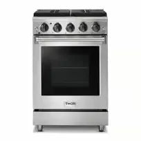 Thor Kitchen Appliance Package - 24 in. Gas Range and Range Hood, AP-LRG2401U - The Home Selection