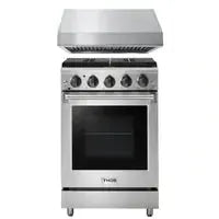 Thor Kitchen Appliance Package - 24 in. Propane Gas Range, Range Hood - The Home Selection