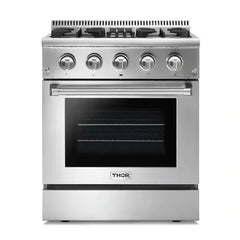Thor Kitchen Appliance Package - 30 in. Propane Gas Burner/Electric Oven Range, Range Hood - The Home Selection