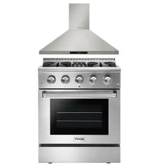 Thor Kitchen Appliance Package - 30 in. Propane Gas Burner/Electric Oven Range, Range Hood - The Home Selection