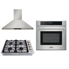 Thor Kitchen Appliance Package - 30 in. Wall Oven, Drop-in Cooktop, Range Hood - The Home Selection