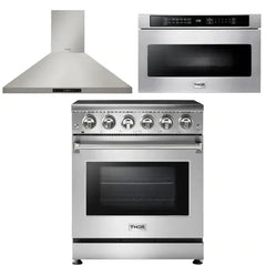 Thor Kitchen Appliance Package - 30 inch Electric Range, Range Hood, Microwave Drawer - The Home Selection