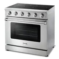 Thor Kitchen Appliance Package 36 in. Electric Range, 36 in. Range Hood - The Home Selection