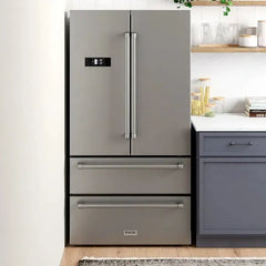 Thor Kitchen Appliance Package - 36 in. Electric Range, Microwave Drawer, Refrigerator, Dishwasher, - The Home Selection