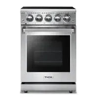 Thor Kitchen Package - 24 in. Professional Electric Range, Range Hood - The Home Selection