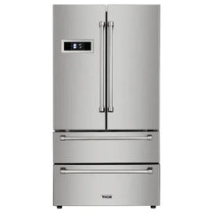 Thor Kitchen Package - 30 in. Gas Burner/Electric Oven Range, Range Hood, Refrigerator, Dishwasher, Wine Cooler - The Home Selection